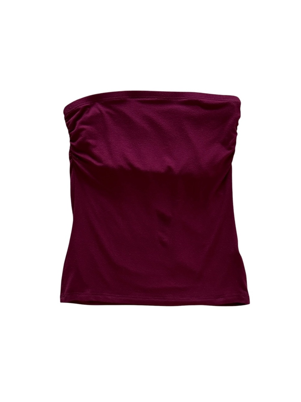 Y2K Antistar Burgundy Tube Top Womens XS Strapless Fitted Basic Stretch Cami